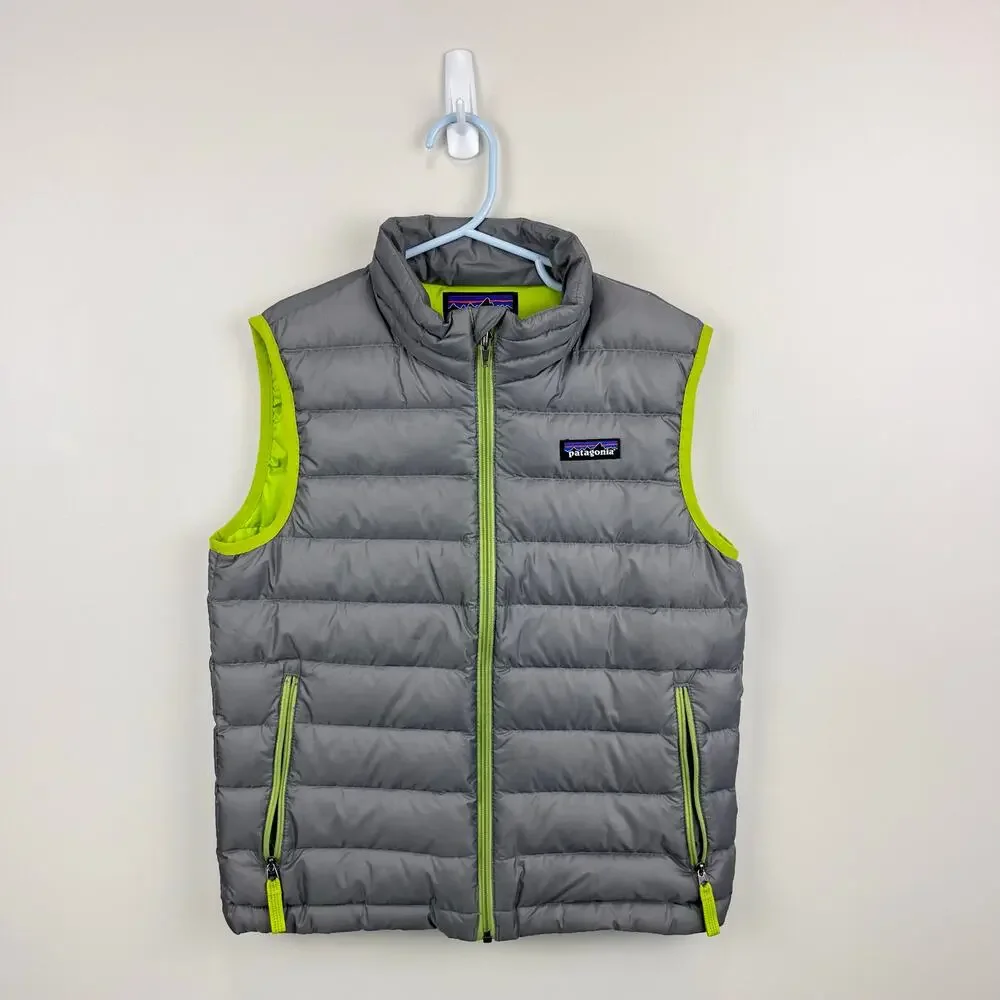 Patagonia Boys' Down Sweater Vest Feather Grey S 7-8